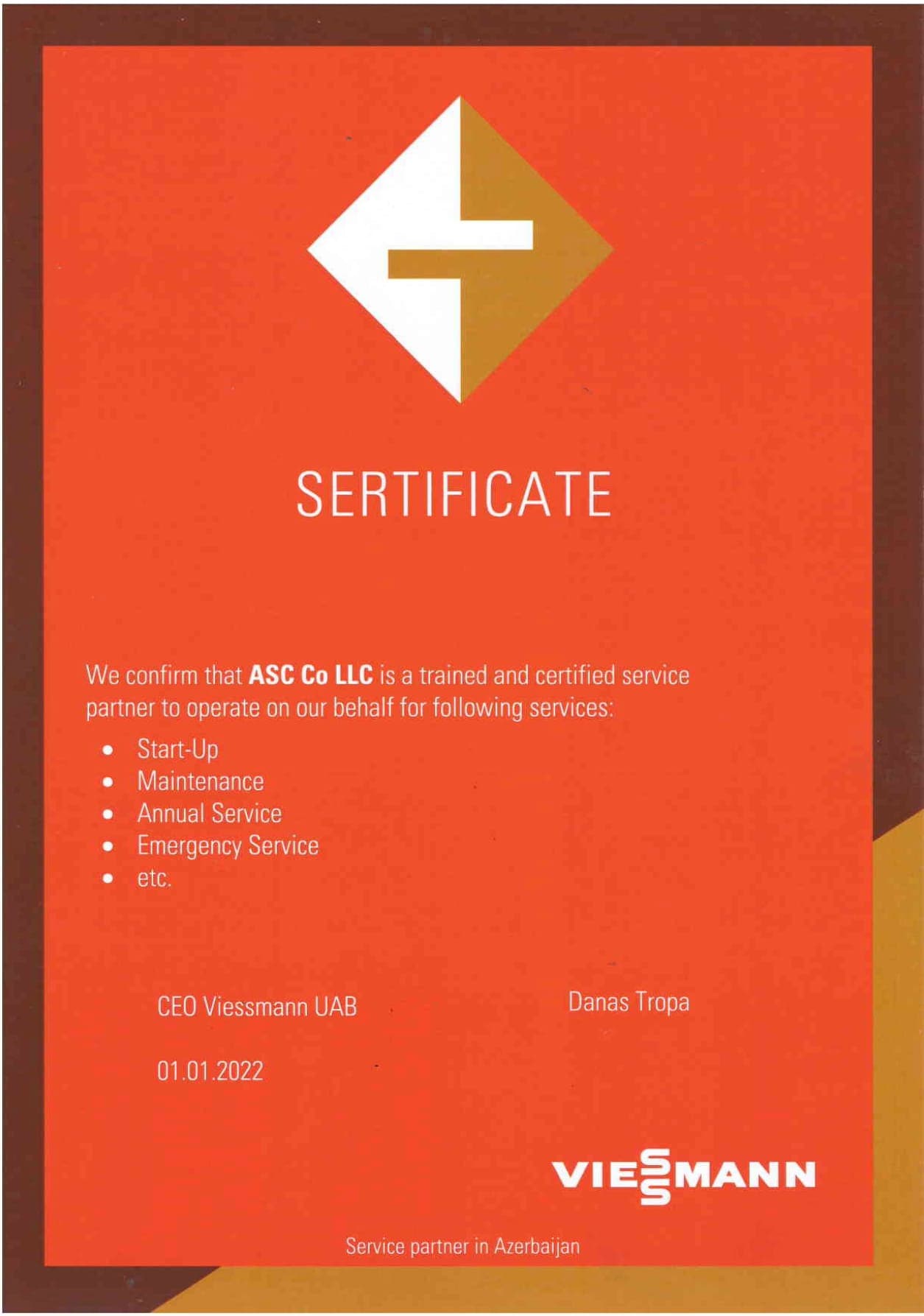 Viessmann Certificate (I)