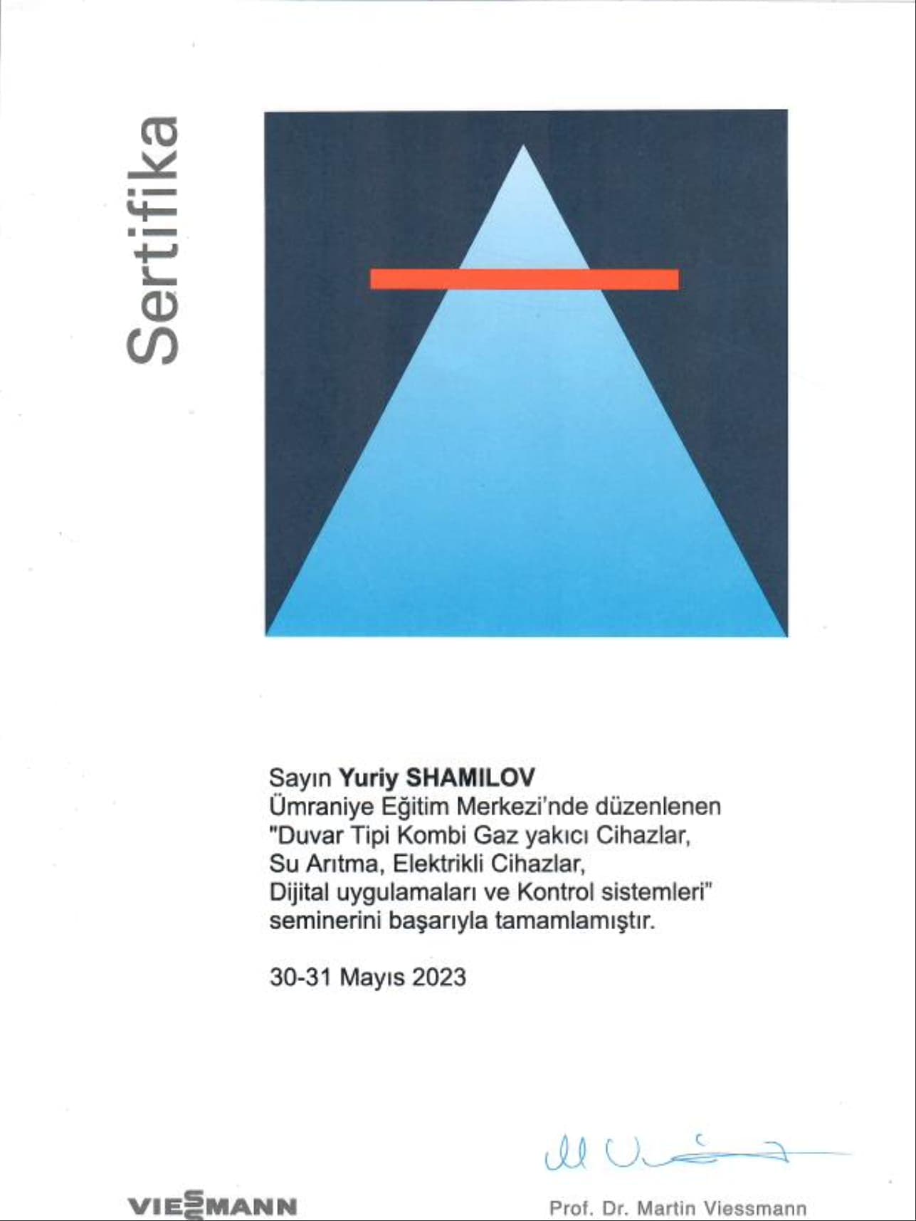 Viessmann Certificate (III)